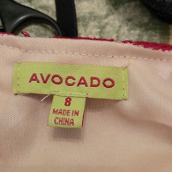 AVOCADO RED LACE &TAN WOMEN"S TOP - Picture 11 of 14